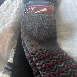 NEW Womens Hue Long 3 (PK) Socks For Tall Boots